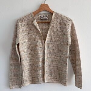Vintage St. John for Lillie Rubin knit cardigan gold buttons size Small